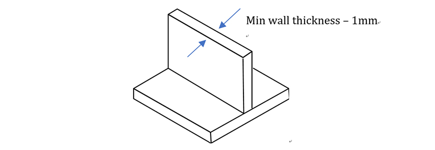 Min wall thickness required